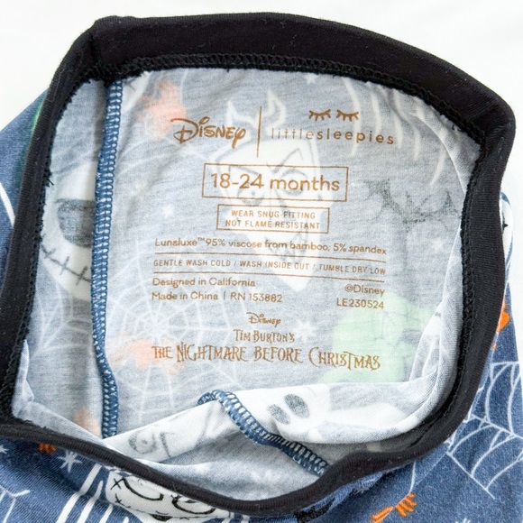 Little Sleepies Disney Jack and Crew Long Sleeve Two Piece Pajama Set 18-24m - Picture 7 of 9